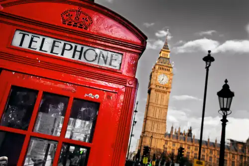 englische-gespraechsfuehrung-telefonie Gesprächsführung in englischer Sprache - Telefonzelle in London